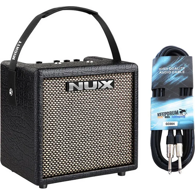 Nux Nux Gitarren-Verstärker Mighty 8BT MK2 mit Kabel Verstärker (Anzahl Kanäle: 2, 8,00 W, mit Klinkenkabel) - Tragbarer Bluetooth-Verstärker mit TSAC-HD Amp Modeling Algorithmus