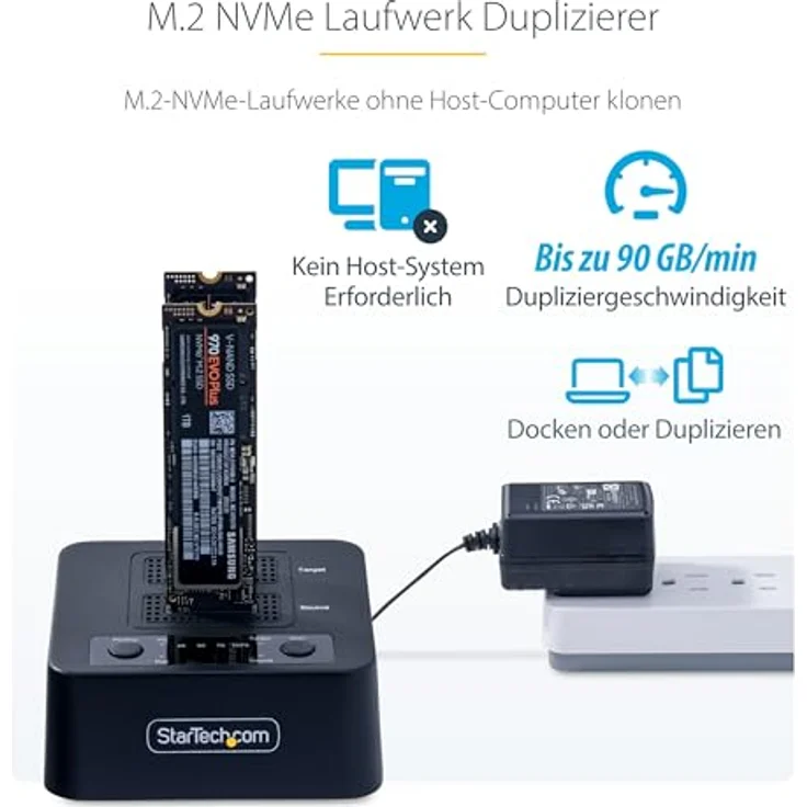 StarTech M2-HDD-DUPLICATOR-N1, 1:1 M.2 NVME DUPLICATOR, SSD + Festplatte Zubehör – Bild 2
