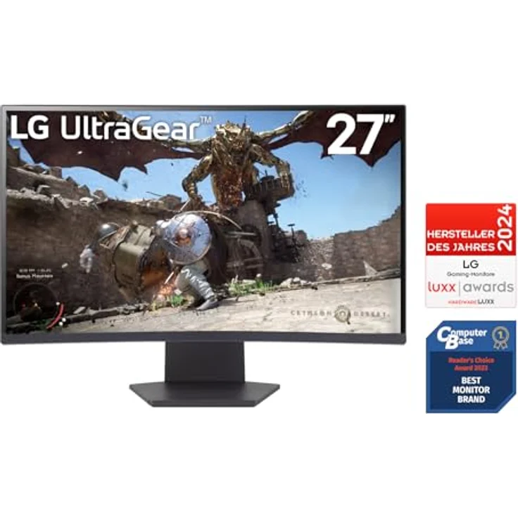 LG Electronics 27GS60QX-B.AEUQ UltraGear™ Curved QHD Gaming VA-Monitor 27" (68,4cm), 2560 x 1440, 1ms GtG, 180 Hz, HDR10, AMD FreeSync - Schwarz – Bild 2