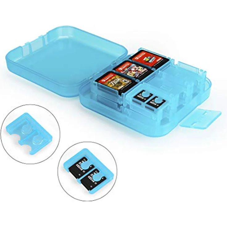 AmazonBasics - Aufbewahrungsbox für Spiele der Nintendo Switch - Blau – Bild 2