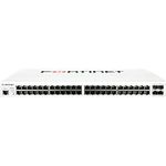 Fortinet FortiSwitch FS-148E-POE Ethernet-Switch (48 Ports, verwaltbar, 2-Layer-Unterstützung, modular, 4 SFP-Steckplätze, optische Faser, Twisted Pair, 1U hoch, Rack-montierbar)