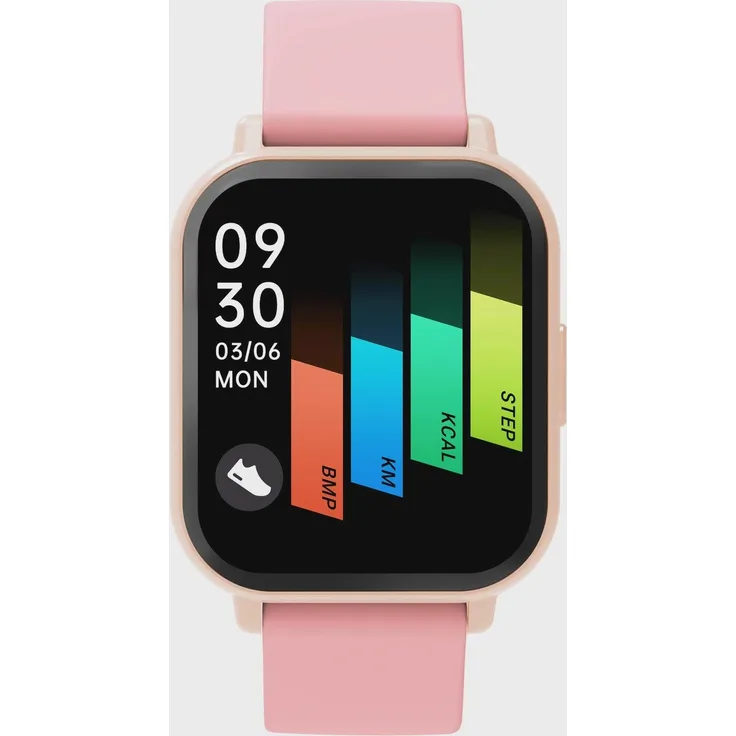 DENVER SWC-176RO, Bluetooth-Smartwatch mit 1,81" TFT-Display, IP65 wasserdicht, Gesundheits- und Fitnesssensoren, rosé