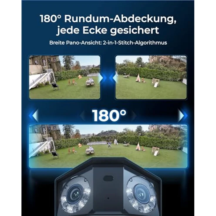 Reolink Überwachungskamera PoE 16MP Ultra HD (Außenbereich, Dual-Objektiv, 180° Pan, Farb-Nachtsicht, Person/Fahrzeug/Tier-Erkennung) – Bild 2