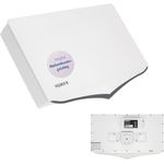 Sky Vision HUMAX Flat H40D Flachantenne, SAT TV Antenne für alle Sender, Wetterfeste Camping Satellitenschüssel für 1 Teilnehmer, Ideal für Balkon oder Camping, Inkl. Wand- und Masthalterung