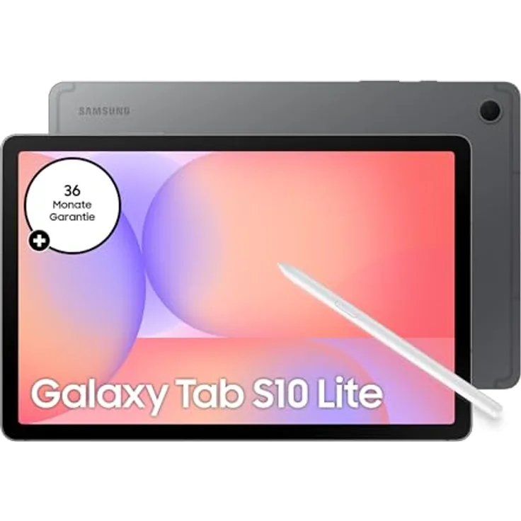 Samsung Galaxy Tab S10 Lite, Android Tablet mit 6 GB RAM, 128 GB Speicher, 10,9" Display (90 Hz), inkl. S Pen, Wi-Fi, grau, 3 Jahre Herstellergarantie [Exklusiv auf Amazon]