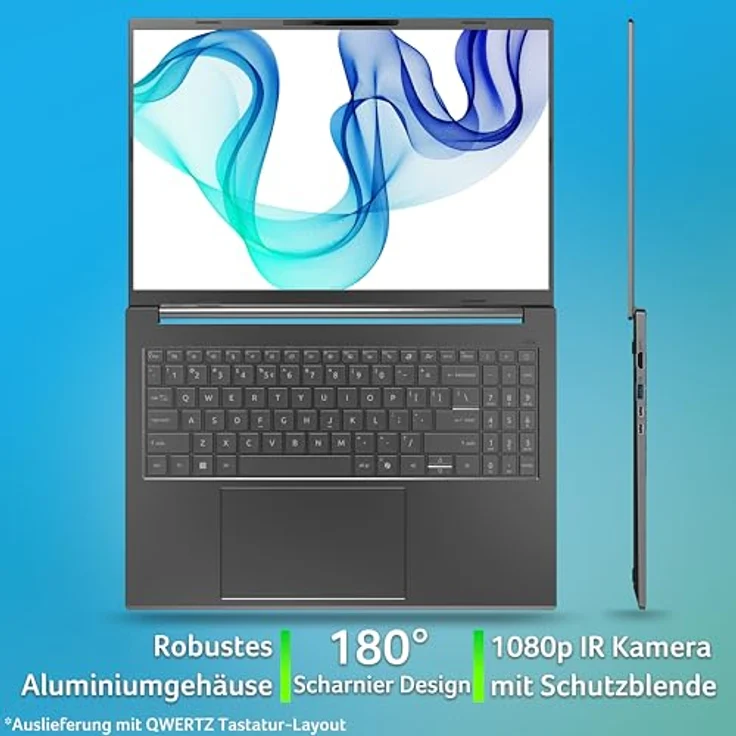 Acer Aspire 16 AI OLED (A16-52M-70AJ) Laptop, 16" WUXGA OLED, Intel Ultra 7-258V, 32GB RAM, 1TB SSD, Windows 11, schwarz – Bild 4