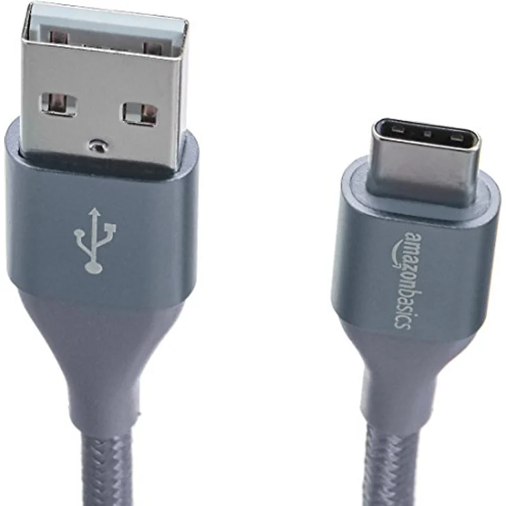 AmazonBasics - Verbindungskabel, USB Typ C auf USB Typ A, USB-2.0-Standard, doppelt geflochtenes Nylon, 3 m, Dunkelgrau - Preisvergleich – Bild 3