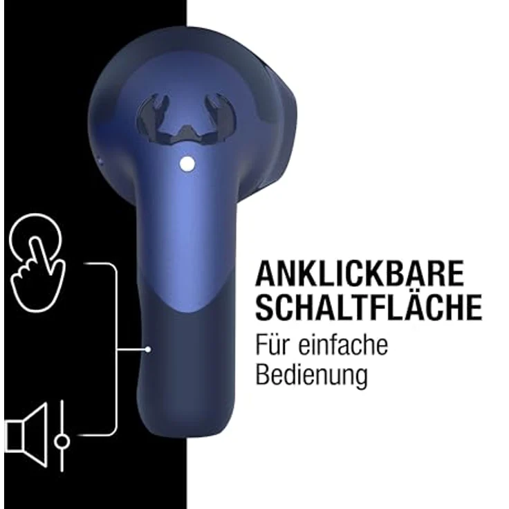 Fresh'N Rebel Twins Blaze ENC (32 h), Kopfhörer, Blau mit Dual-ENC-Mikrofonen und Multipoint-Bluetooth Verbindung – Bild 4