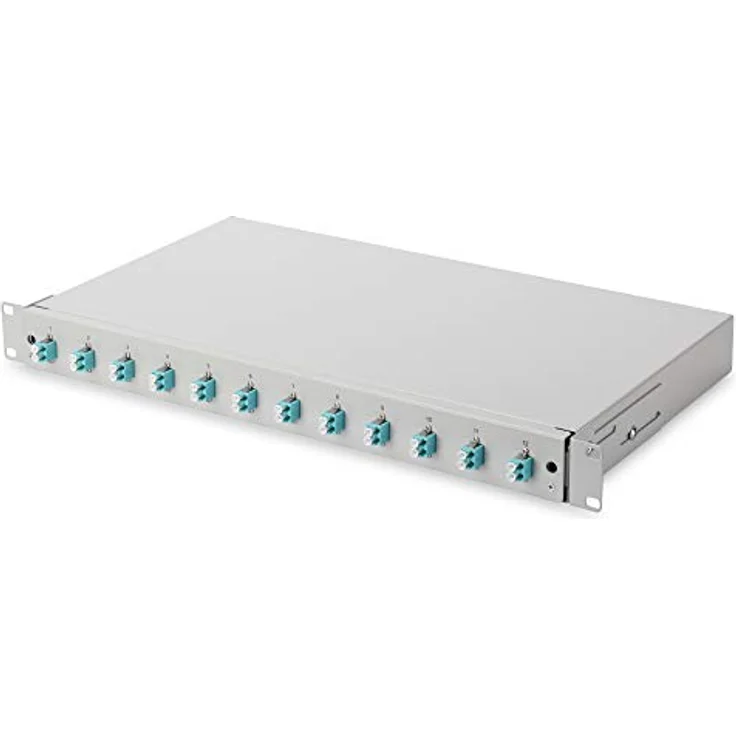 Digitus DN-96331/3 LWL-Patchpanel 12 Port LC, kompakte Spleißbox mit Vollmetallgehäuse, spleißfertig – Bild 1