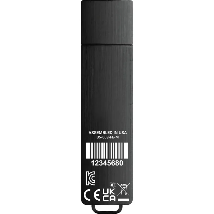 Origin Storage Sentry 5 Managed, 64 GB USB FIPS Stick, USB 3.2 Gen 1, schwarz, wasserdicht, AES 256-Bit-Verschlüsselung, PIN-Code-Sperre