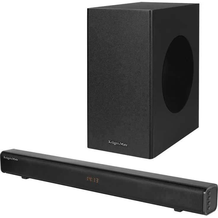 Krüger&Matz Universe 2.1, Soundbar mit hochwertigem Klang, Schwarz