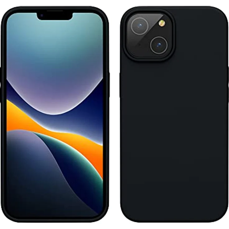 kwmobile Handyhülle für iPhone 14, Silikon Case in Heidelbeerblau, kabelloses Laden, Anti-Rutsch, stoßfest – Bild 1