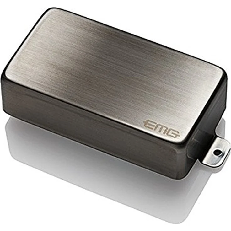 EMG 81 Brushed Chrome, aktiver Humbucker Tonabnehmer für E-Gitarre mit starkem High Output und lötfreiem Installationssystem, Stegposition, universeller Saitenabstand – Bild 2