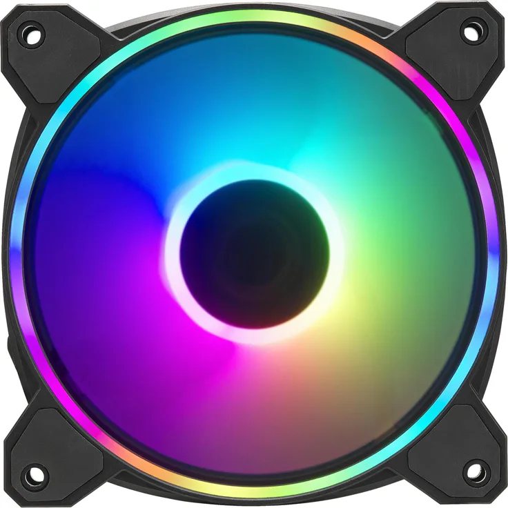 Cooler Master MasterFan MF120 Halo², 120 mm Gehäuselüfter im 3er Pack, Schwarz, mit ARGB-Beleuchtung und verbessertem Luftstrom