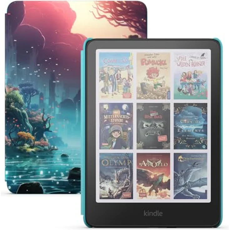 Amazon Kindle Colorsoft Kids (16 GB), E-Book-Reader mit Farbdisplay, kindgerechter Hülle und 12 Monaten Amazon Kids+ - Abenteuerfluss – Bild 1