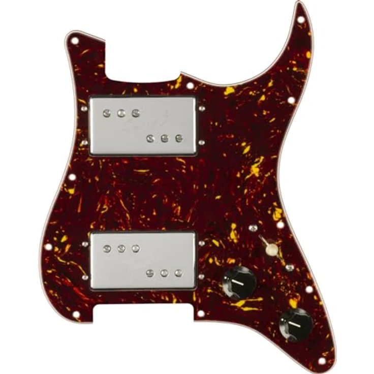 Fender Custom ML Pre-Wired Pickguard, mit 2x Custom ML CuNiFe Humbucker, 4-lagig Braun Tortoiseshell, für Stratocaster – Bild 1
