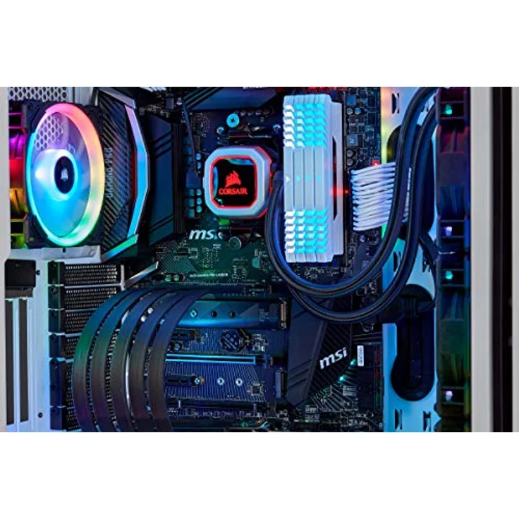 Corsair Premium PCIe 3.0 x16-Verlängerungskabel, 300 mm (EMI-abgeschirmt, vollflexibel, 90-Grad-weiblicher PCIe-Anschluss), schwarz – Bild 3