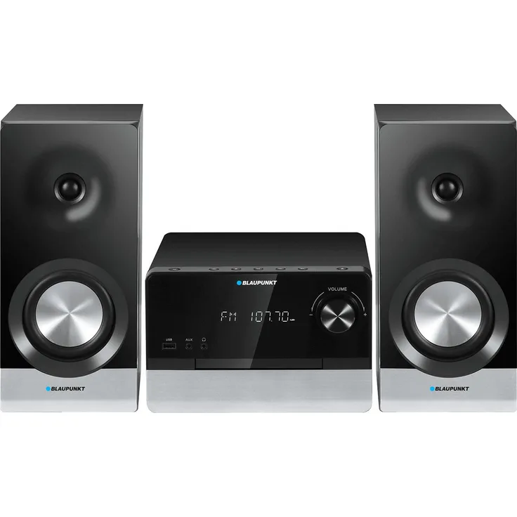 Blaupunkt MS40.2BT, Mikrofon CD USB FM Radio Bluetooth mit Fernbedienung, Weckfunktion und LED-Anzeige