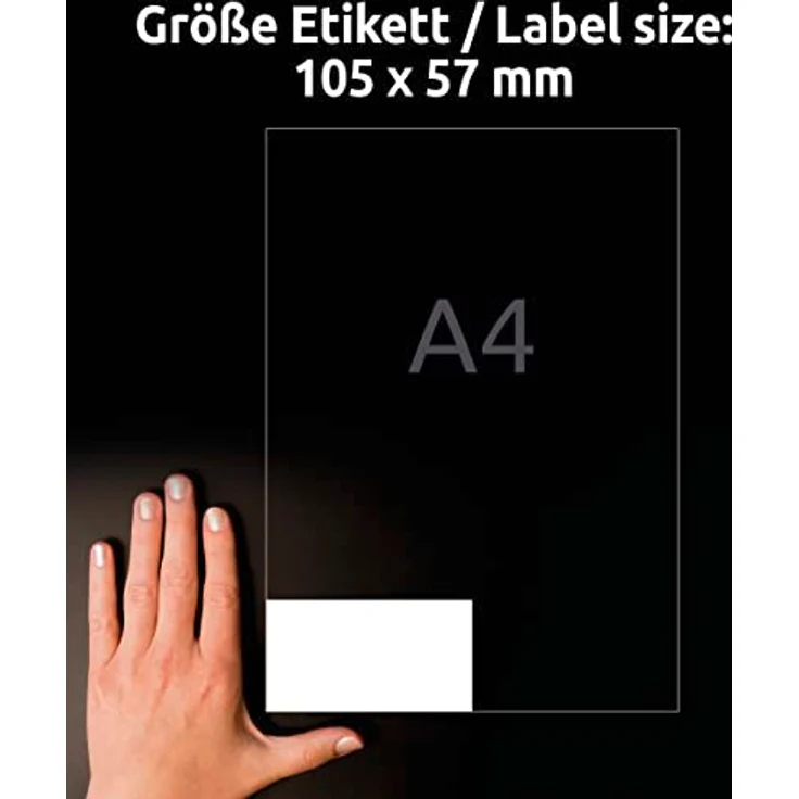 Generic AVERY Zweckform Etiketten 3425, selbstklebend, 1000 Stück, 105x57mm, weiß, FSC®-zertifiziert – Bild 4