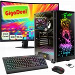 Hyrican GAMEMAX GigaDeal Rockstar SET2561 7478, Desktop-PC mit AMD Ryzen 7 5700X, 32 GB RAM, 1000 GB SSD, GeForce RTX 5060 Ti und Gigabyte GS32QC 80 cm (32") Curved Monitor