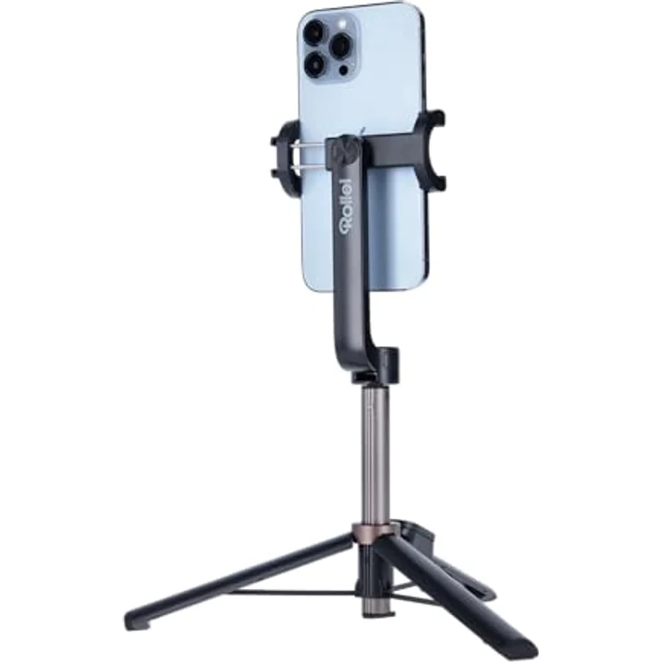 Rollei Smartphone Selfie Tripod: Mini-Stativ mit Fernauslöser, höhenverstellbar bis 65,6 cm. 3-in-1: Stativ, Selfie-Stick. Bluetooth, kompakt & stabil. Ideal für unterwegs! (Klemmhalterung) – Bild 6