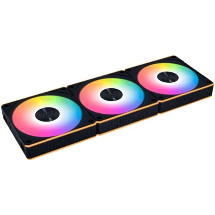 Lian Li UNI FAN CL FLEX Wireless ARGB Reverse, 3er-Pack Gehäuselüfter mit 120 mm und hydrodynamischem Gleitlager, schwarz – Bild 1
