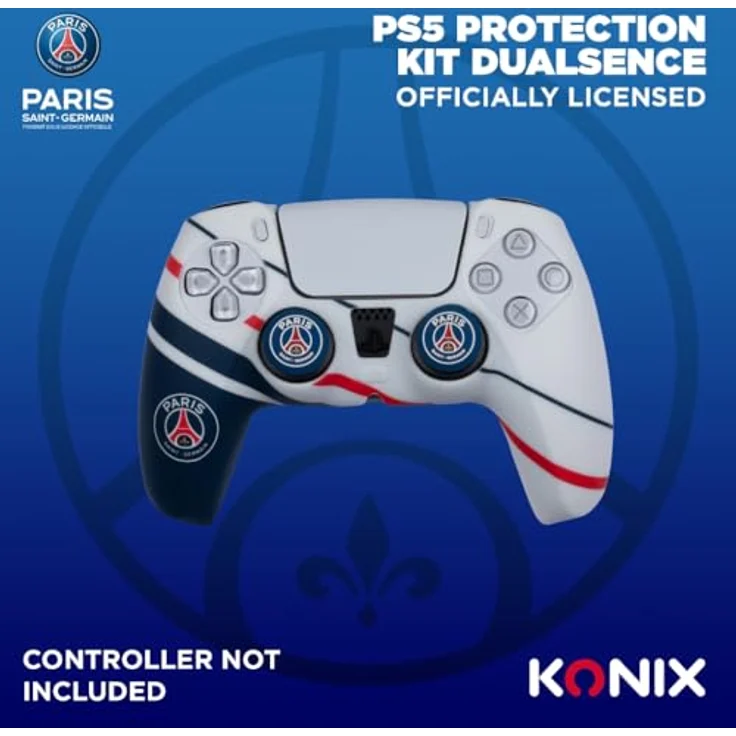 Konix 82531124022, Gamepad für PlayStation 5, Schwarz/Blau/Grau, rutschfeste Oberfläche, Plug & Play, Kunststoff – Bild 2