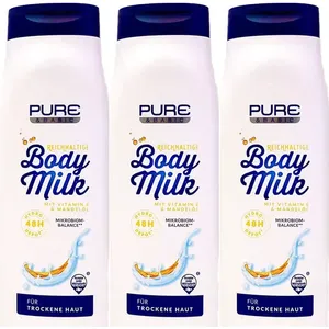 Bild für 3x500ml Pure&Basic Reichhaltige Body Milk Hydro Depot Trockene Haut + Band