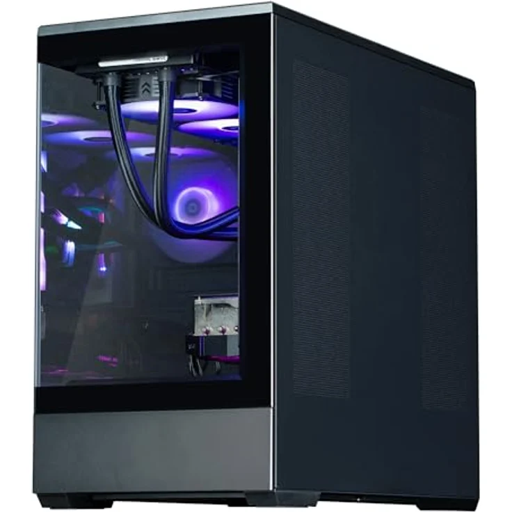 Zalman ATX Semi-Tower Gehäuse, Mini-Tower mit 3 x 120 mm LED A-RGB, schwarzes gehärtetes Glas, für Micro-ATX/Mini-ITX M/B, Typ C/USB 3.0 – Bild 5