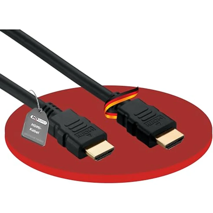 HDSupply HC000-015E High Speed HDMI Kabel mit Ethernet, HDMI-A Stecker (19-polig) auf HDMI-A Stecker (19-polig), 2-fach geschirmt, vergoldete Kontakte, 1,5m, schwarz – Bild 2