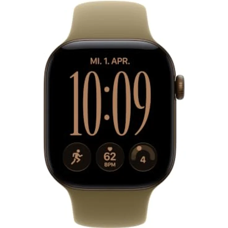 Apple Watch Series 12 Cellular 42mm, Dunkelbronze Aluminium Case, Oliv Sport Band, Gesundheits- und Fitness-Tracker, 15 Minuten Schnellladen – Bild 2
