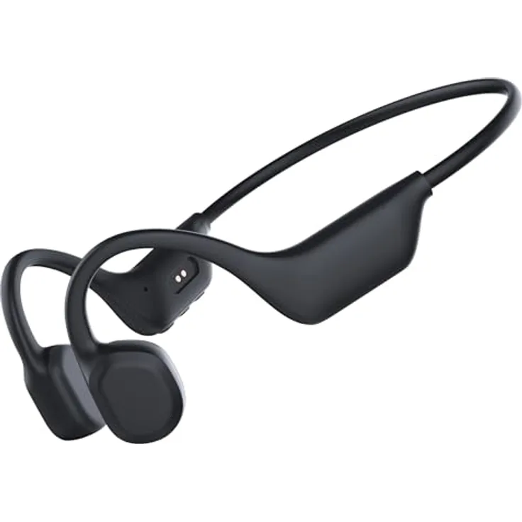KSIX Astro 2, kabellose Sport-Kopfhörer mit Knochenleitungstechnologie und 7 Stunden Akkulaufzeit, Schwarz