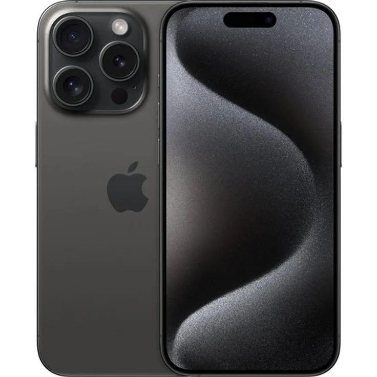 Apple iPhone 15 Pro 5G Smartphone 15,494cm (6,1 Zoll) OLED-Display, 512 GB interner Speicher, iOS 17, Titan Schwarz – Bild 1