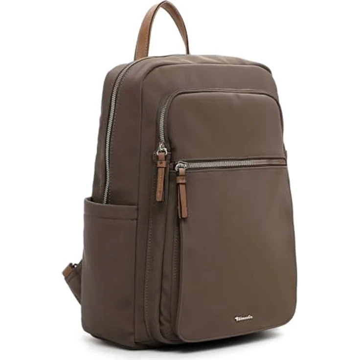 Tamaris TAS Gertraud Cityrucksack, geräumiger Laptoprucksack mit gepolstertem Fach, taupe – Bild 2