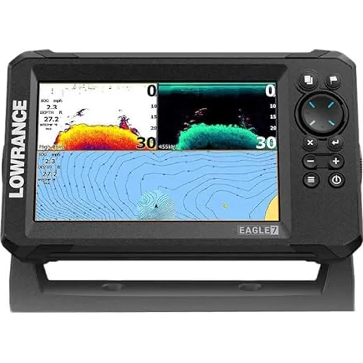 Lowrance Eagle 7 Splitshot Plotter, 7 Zoll GPS/Fischfinder mit hochauflösendem Display, schwarz