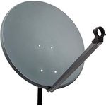 PremiumX PXS80 Satellitenschüssel 80cm Stahl Anthrazit Satellitenantenne mit Offset-Gewinn: 38.5 dB
