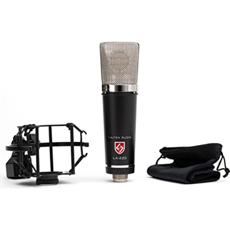 Lauten Audio LA-220 V2, Großmembran Kondensatormikrofon mit Nierenrichtcharakteristik und Frequenzgang von 20 Hz - 20 kHz, schwarz – Bild 3