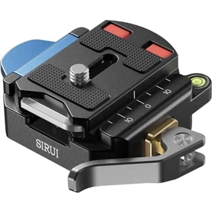 SIRUI QC-55, 55mm Schnellwechselplatte für Arca Swiss, Kamerahalterungsadapter mit 1/4" und 3/8" Gewinde, leichtes Aluminium-Design, integrierte Wasserwaage und Gummimatte