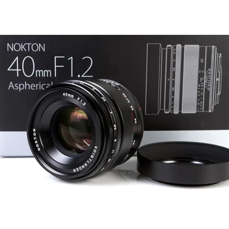 Voigtlander RF 40 mm F1.2 Nokton asphärisches Objektiv kompatibel mit Canon RF, schnelles Objektiv mit manueller Fokussierung, optimiert für Canon RF-Sensoren, 58 mm Filtergröße, Metall-Gegenlichtblende, 3-Achsen-Bildstabilisierung möglich – Bild 2