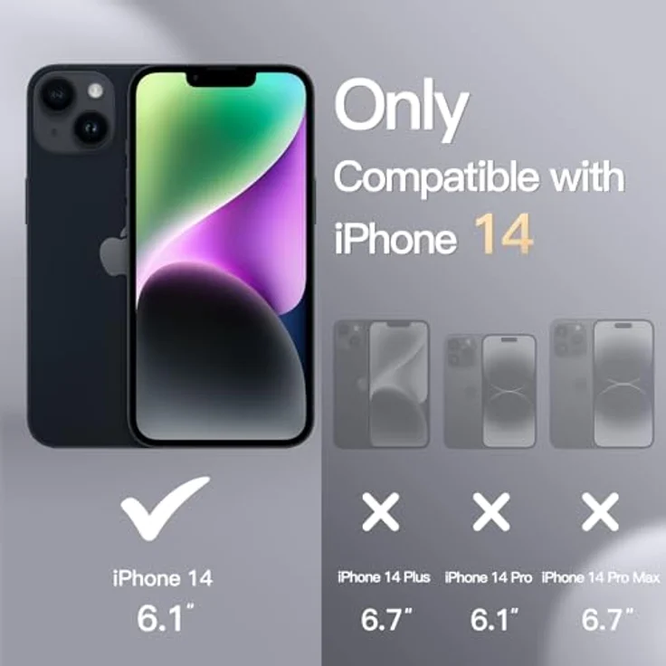 JETech Silikon Hülle für iPhone 14, Ganzkörper Schutzcase mit seidig-weicher Oberfläche, stoßfest und mit Mikrofaser-Futter, Schwarz – Bild 2