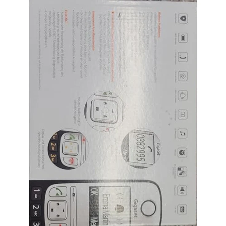 Gigaset A690 AM TRIO DECT Schnurlostelefon mit 3 Mobilteilen, Anrufbeantworter und beleuchtetem Display, Schwarz – Bild 5