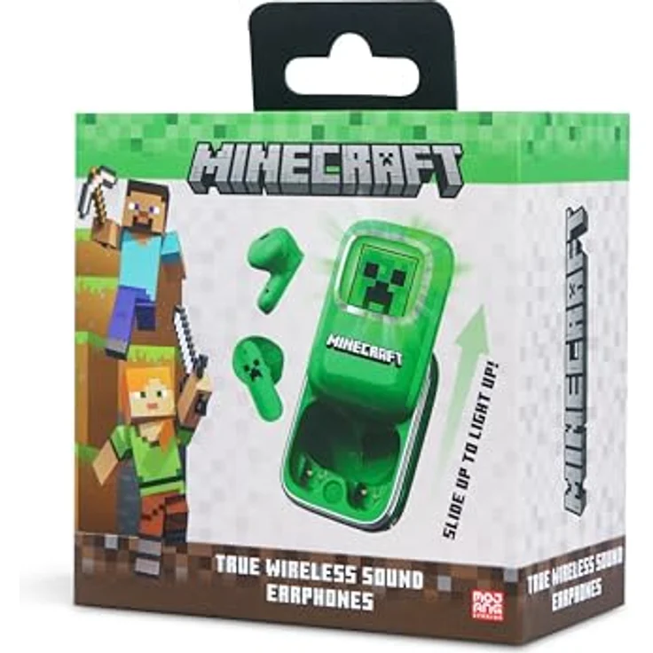 OTL Minecraft Creeper Slide TWS Kopfhörer In-Ear-Kopfhörer, Grün, Bluetooth, offiziell lizensiertes Merchandise – Bild 6