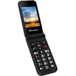 Onestyle Gold Großtasten-Handy für Senioren mit Dual-SIM-Funktion und SOS-Notruftaste, schwarz