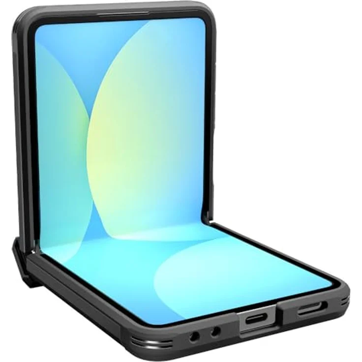 Spigen Tough Armor Pro MagFit Hülle für Samsung Galaxy Z Flip 7, MagSafe kompatibel mit Kickstand und Scharnierschutz - Schwarz – Bild 4