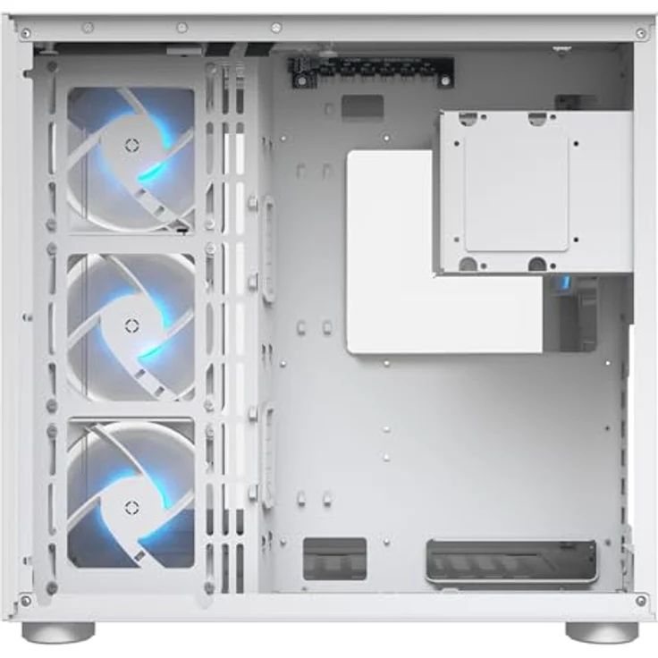 COUGAR Gaming FV150RGBWHITE PC-Gehäuse Weiß, Midi Tower mit ARGB-Beleuchtung für Mini-ITX, Micro-ATX, ATX, inkl. 4 vorinstallierten Lüftern und optimiertem Kabelmanagement – Bild 9
