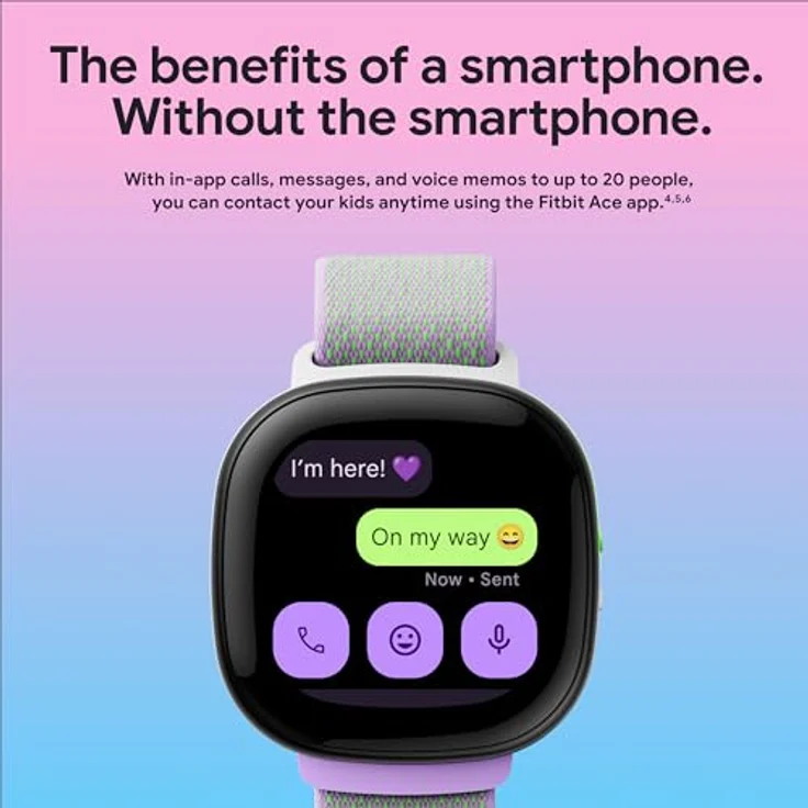 Fitbit Google Ace LTE – Kinder-Smartwatch mit Anruf, SMS, GPS, aktivitätsbasierten Spielen – Spicy-Zing – Bild 4