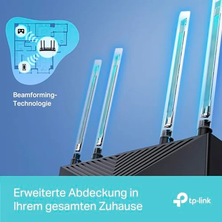 TP-Link Archer AX58 Wi-Fi 6 Router, Dualband AX3000, 5 Gigabit-Ports, WPA3, Kindersicherung, Gast-Netzwerk – Bild 4