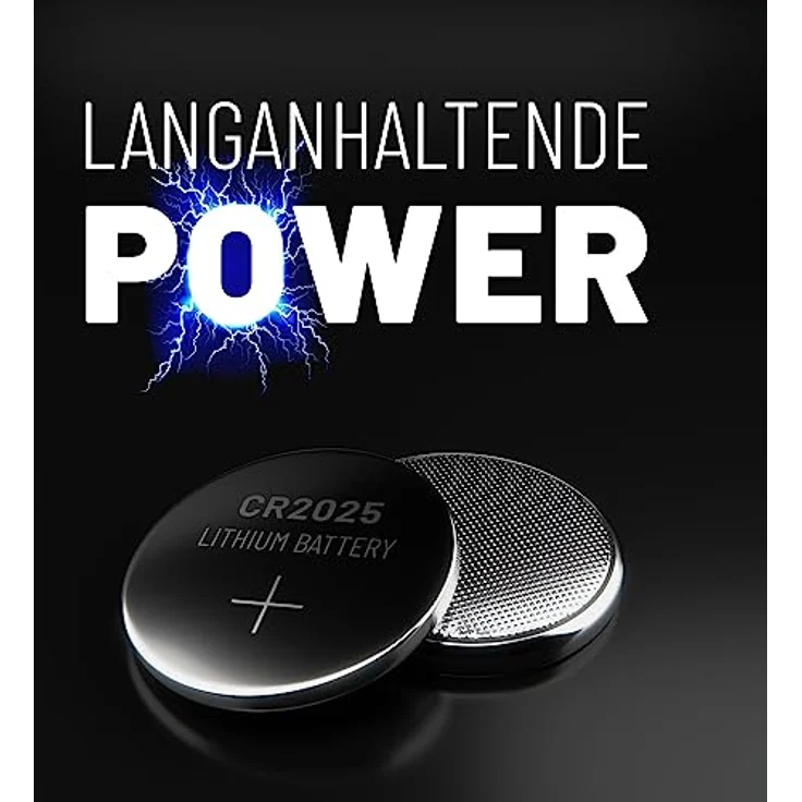 ABSINA Knopfzellen CR2025 5er Pack - Auslaufsicher & Langlebige 3V Lithium Knopfzelle, Batterien - ABSINA CR 2025, weiß – Bild 5