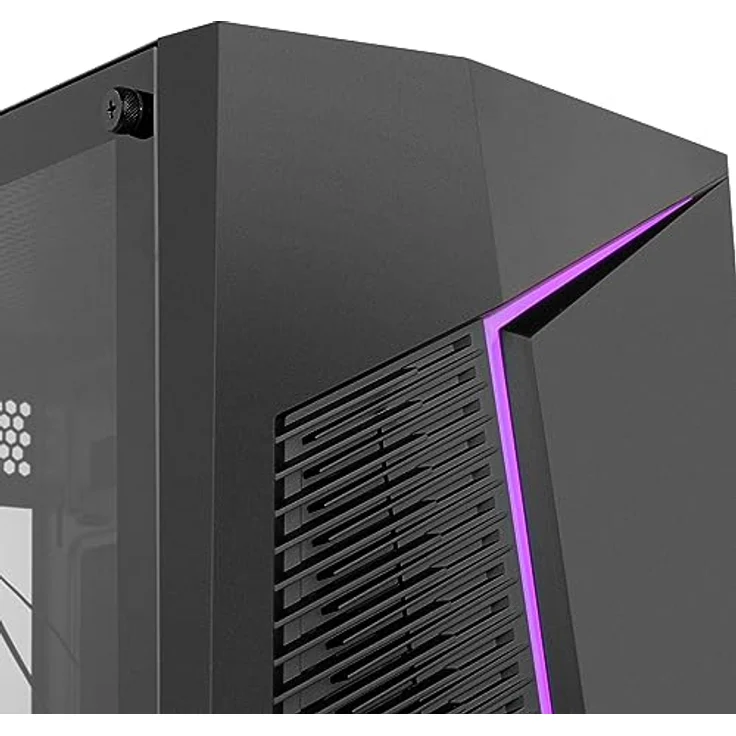 NOX XTREME PRODUCTS Infinity Zeta - M-ATX/ITX ARGB Rainbow Dynamic Mini Tower, gehärtetes Glas-Seitenteil, Platz für 6 Lüfter, kompatibel mit bis zu 310mm Grafikkarten, USB 3.0, Schwarz – Bild 5