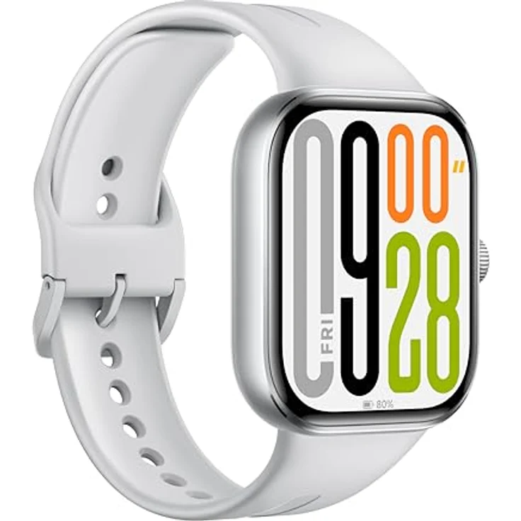 Xiaomi Redmi Watch 5 – 2.07" AMOLED, 60Hz, 24 Tage Akku, 150+ Sportmodi, 5ATM wasserfest, GNSS, Herzfrequenz & SPO₂-Sensor, Bluetooth Calling, Aluminium-Rahmen, drehbare Krone, Silver Gray – Bild 3